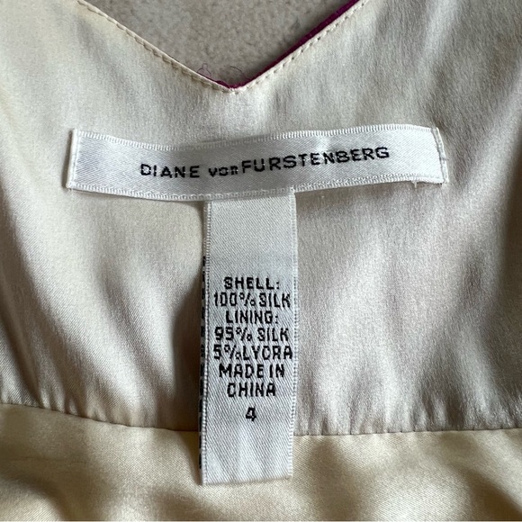 DVF Diane Von Furstenberg Silk Chiffon Silk Overlay Spaghetti Strap Dress Size 4 - Picture 7 of 11